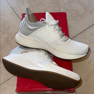 New Balance Women's Cream and Gray Athletic Shoes